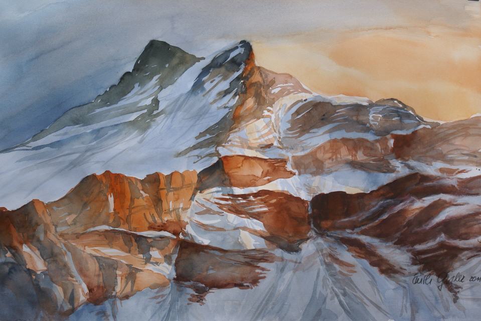 Sch&auml;rhorn im Abendlicht 60x80