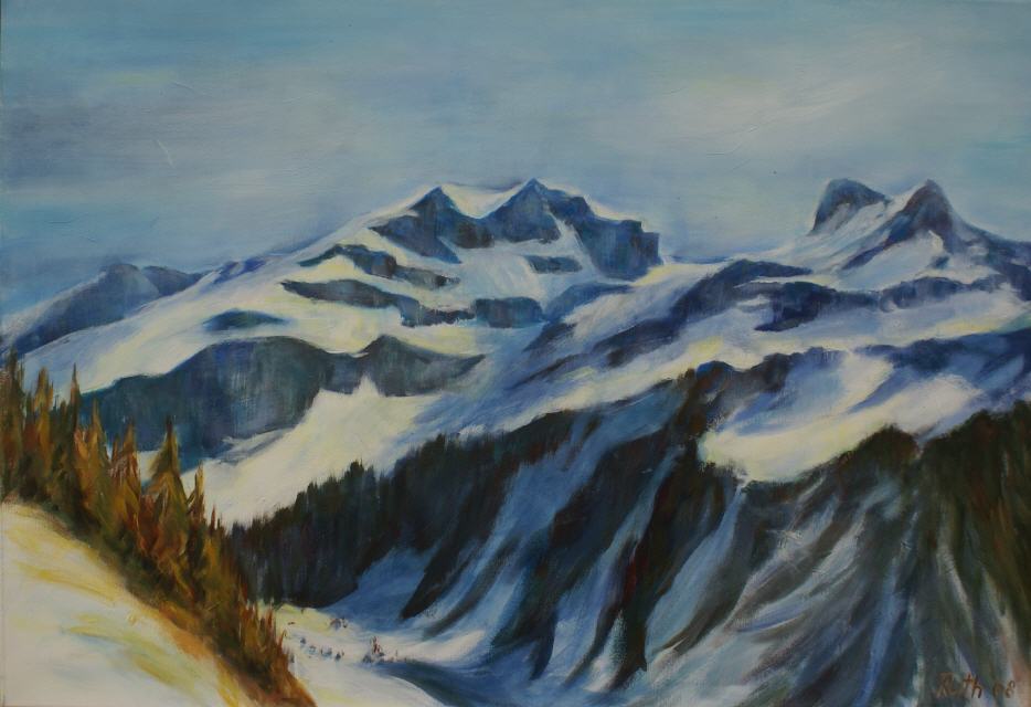 &Auml;sch mit Chammliberg und Sch&auml;rhorn 70x100