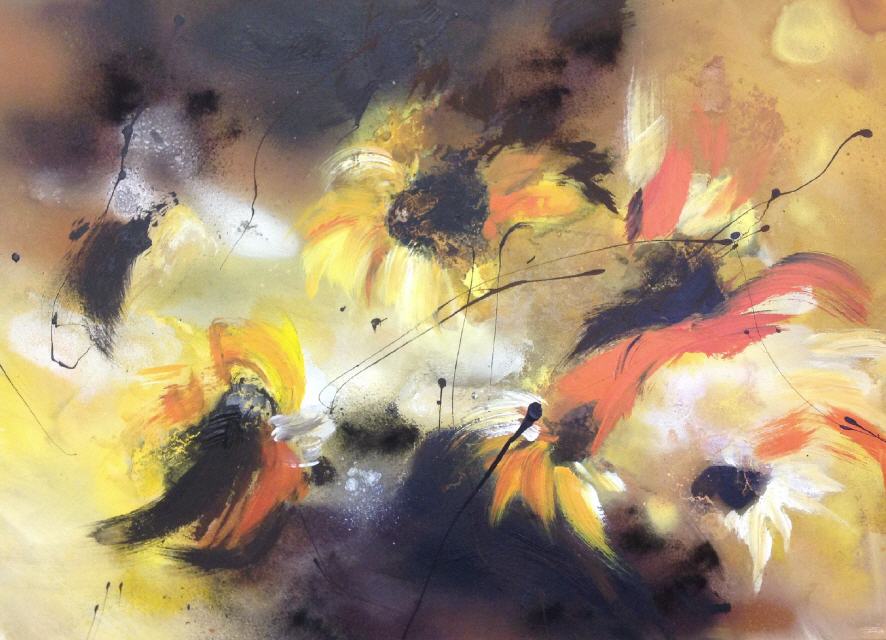 Sonnenblumenwirbel 60x80