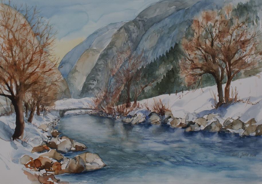 Andermatt gegen Sch&ouml;llenen 60x80