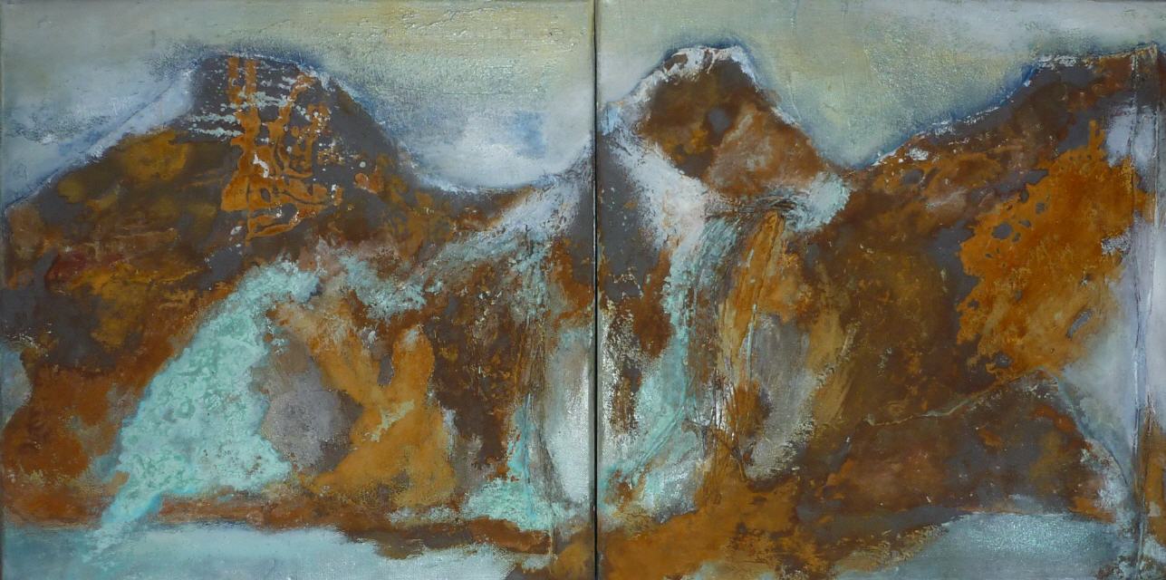 Berge haben Rost angesetzt 50x100