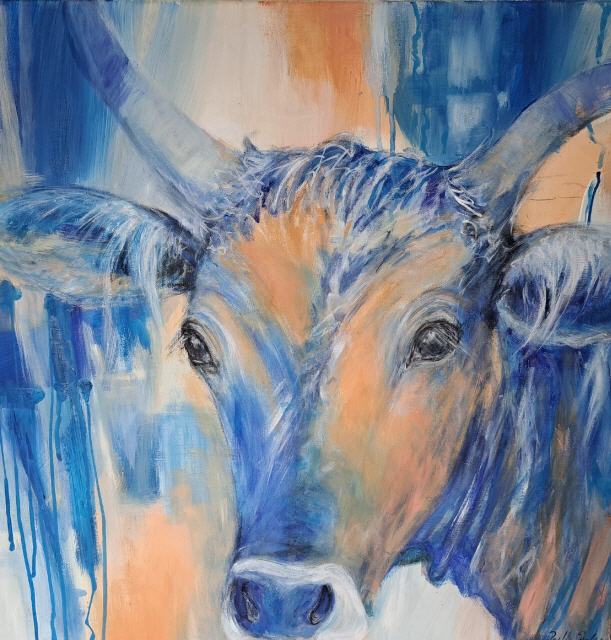 Blaue Kuh 60x60