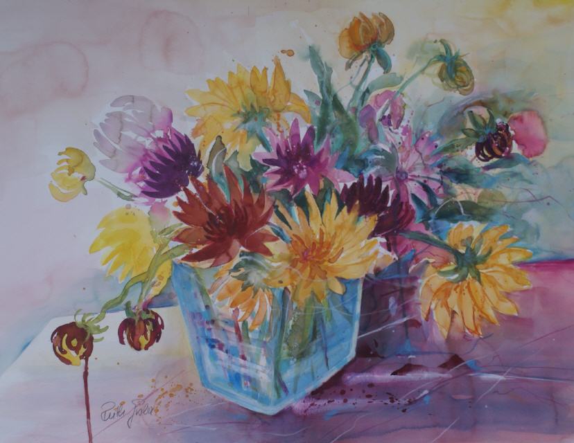 Dahlienstrauss 60x80