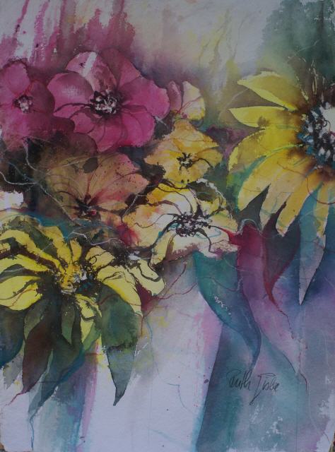 Herbst im Garten 100x70