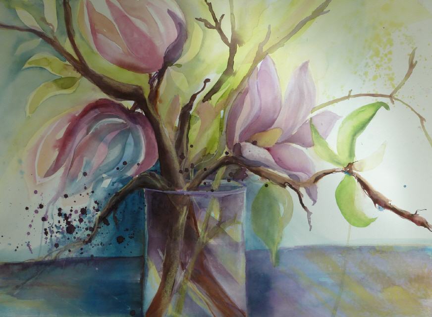 Magnolien in Vase 70x100