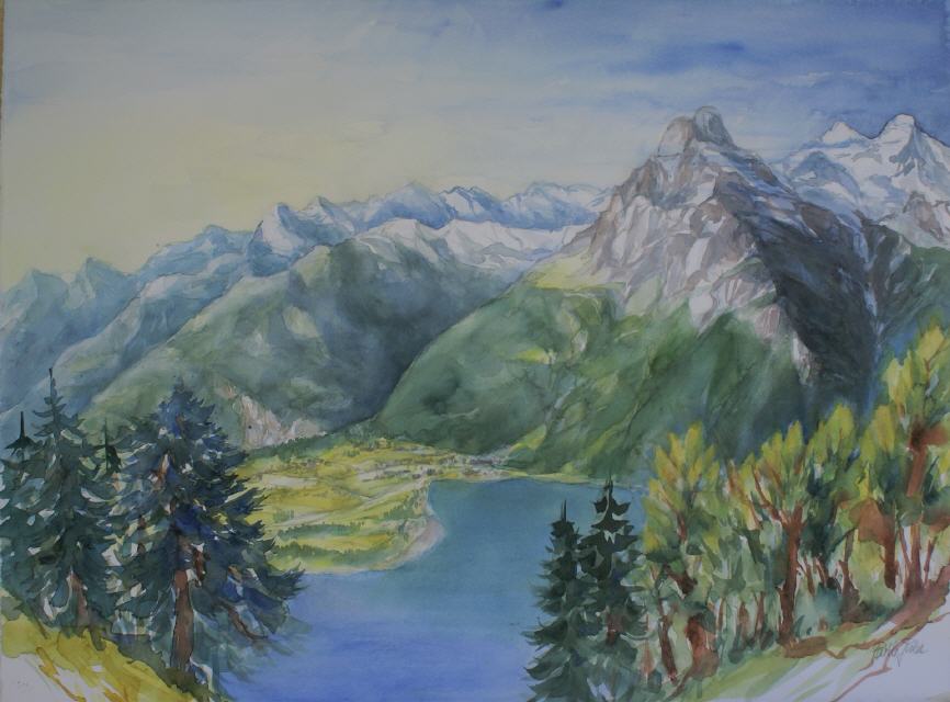 Blick auf Seedorf 70x100