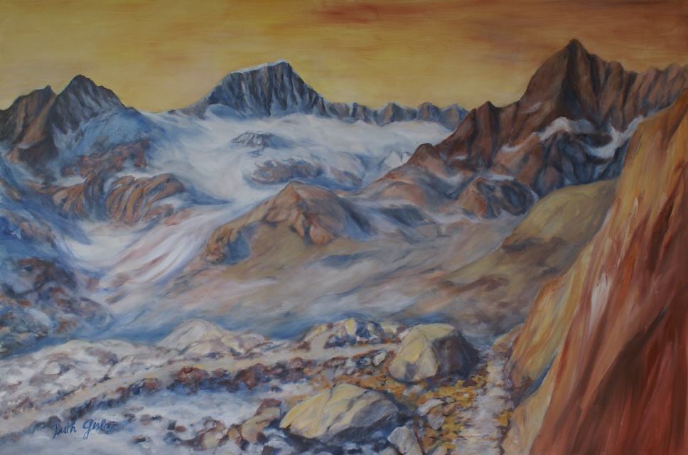 Abendstimmung am Galenstock 100x150